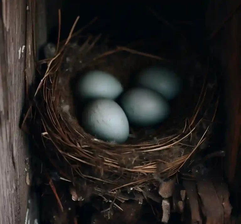Birds Lay Eggs In An Old Nest