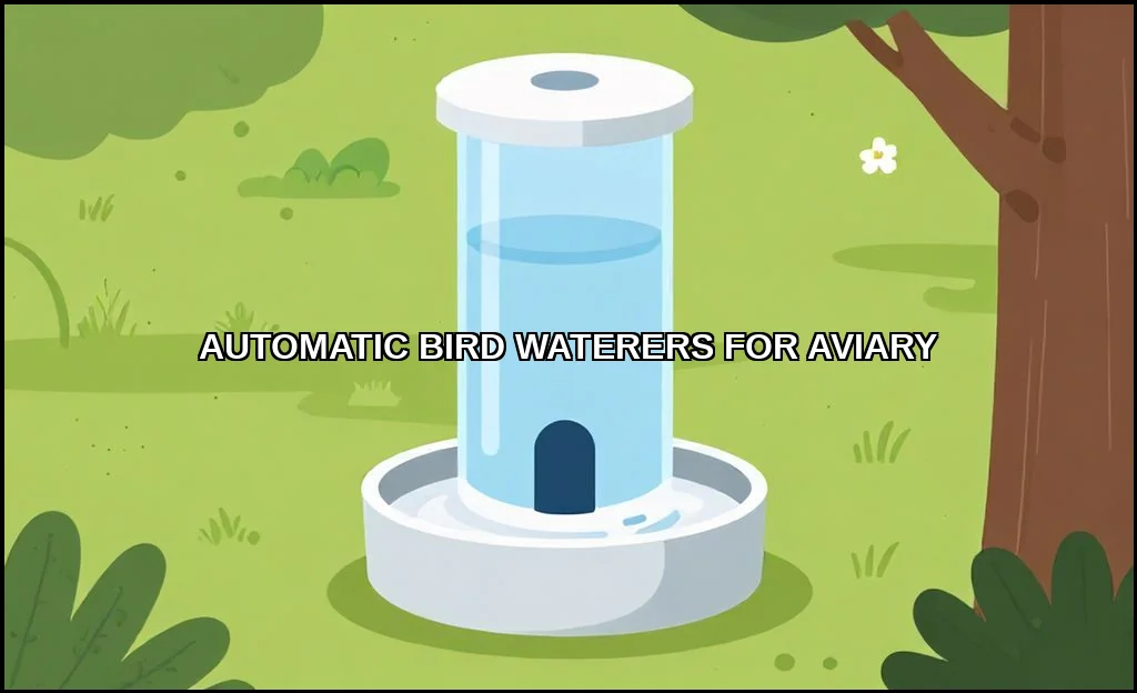 Automatic bird waterers for aviary