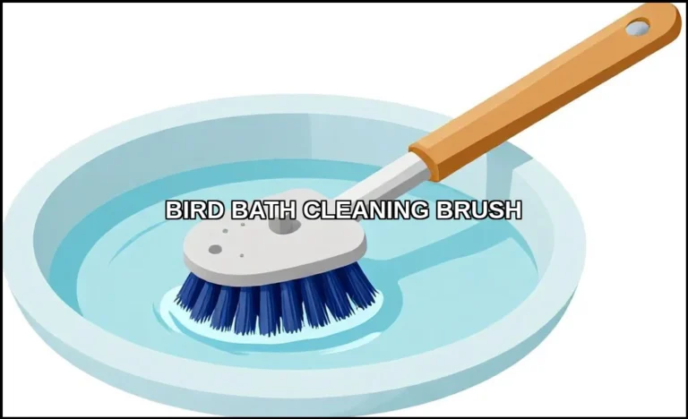 Bird bath cleaning brush
