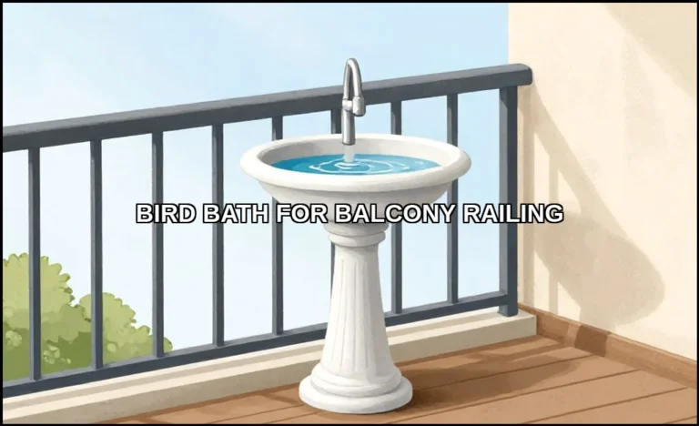 Bird bath for balcony railing