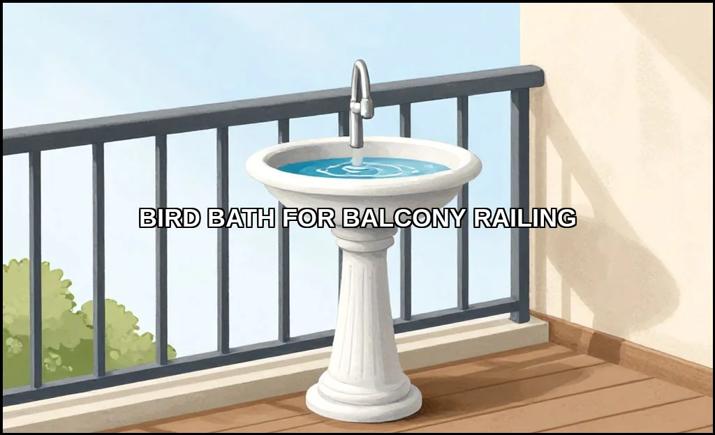 Bird bath for balcony railing