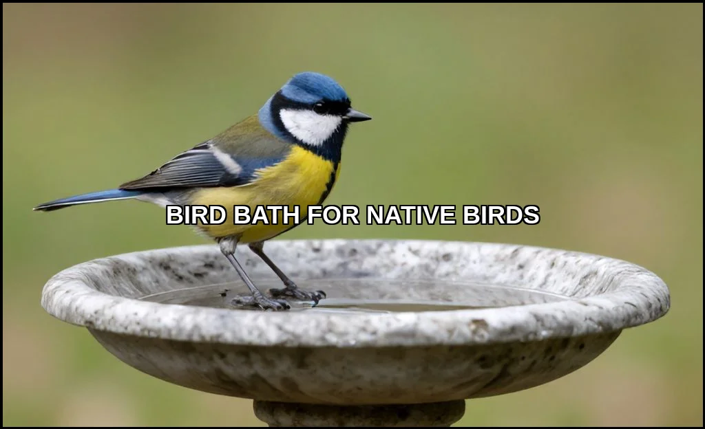 Bird bath for native birds