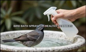Bird bath spray for healthy feathers