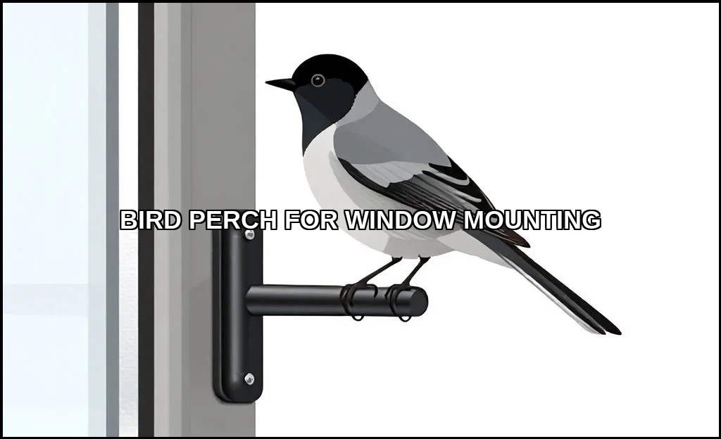 Bird perch for window mounting