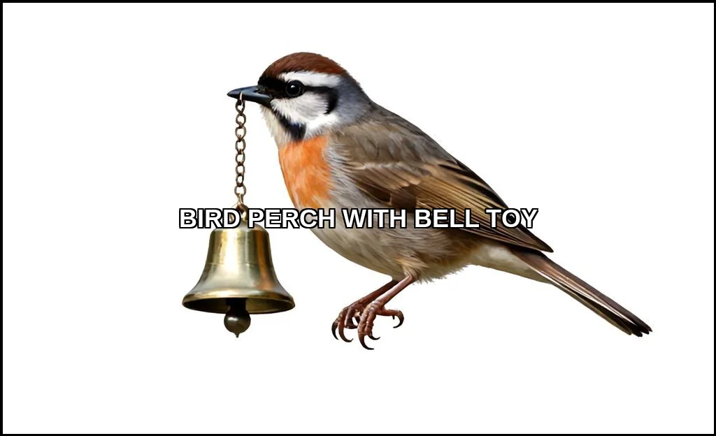 Bird perch with bell toy