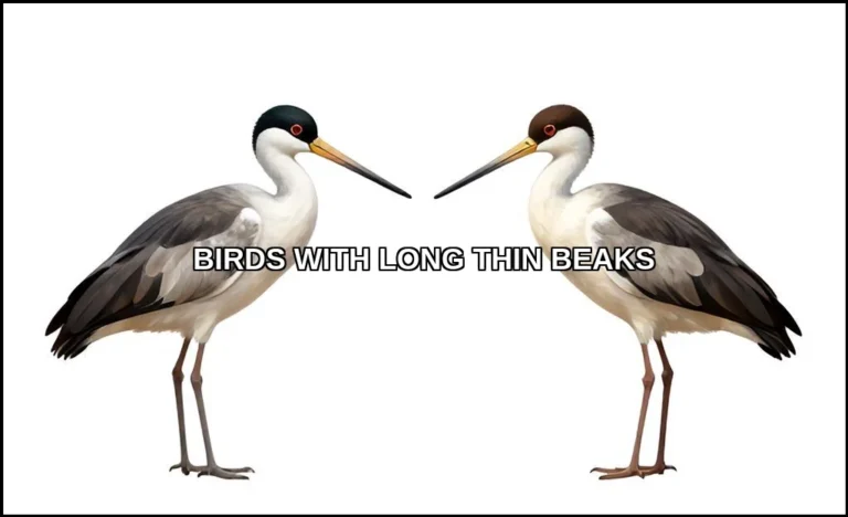 Birds with long thin beaks