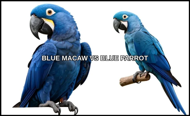 Blue macaw vs blue parrot