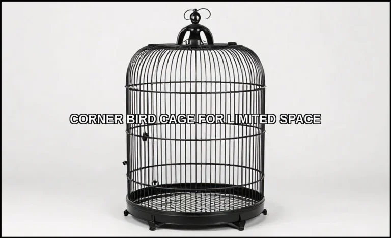Corner bird cage for limited space