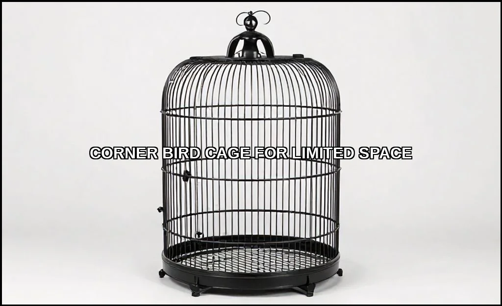 Corner bird cage for limited space
