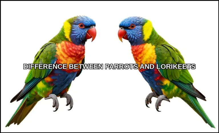 Difference between parrots and lorikeets