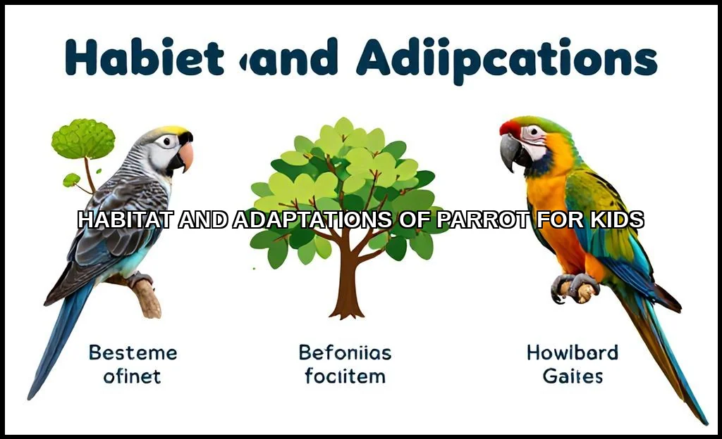 Habitat and adaptations of parrot for kids