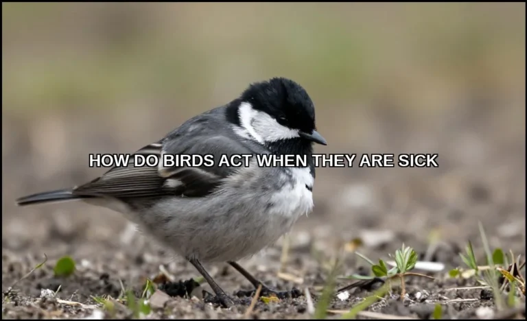 Birds act when they are sick
