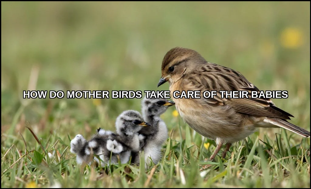 Mother birds take care of their babies