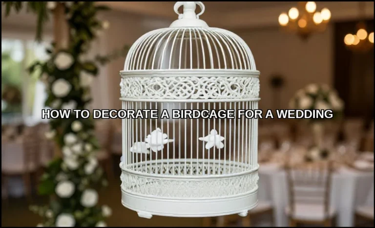 Decorate a birdcage for a wedding