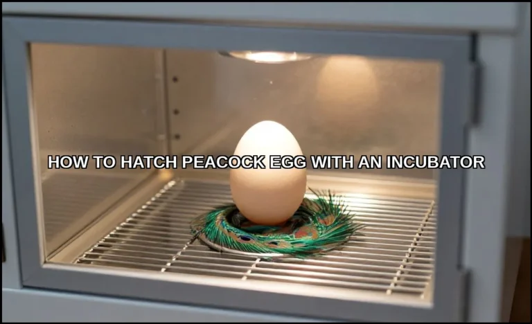 Hatch peacock egg with an incubator