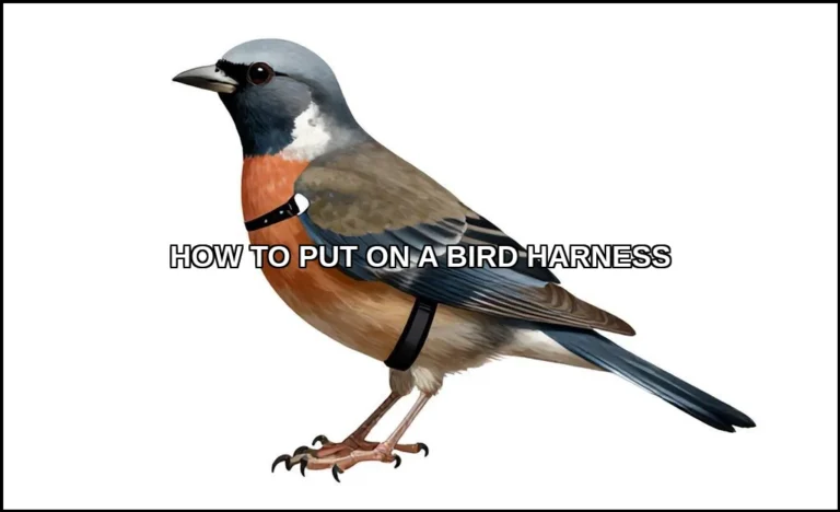 Put on a bird harness