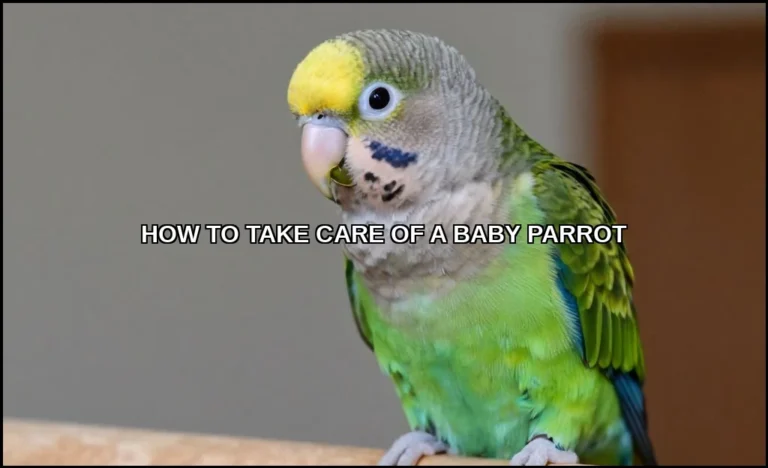 Take care of a baby parrot