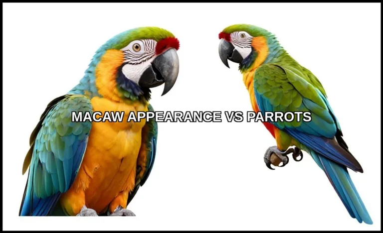 Macaw appearance vs parrots