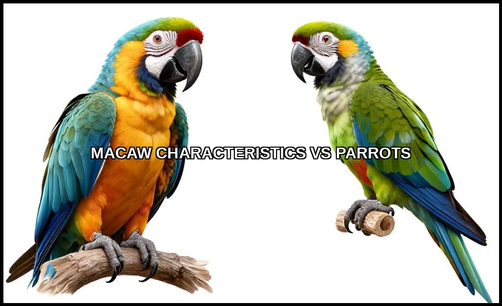 Macaw characteristics vs parrots