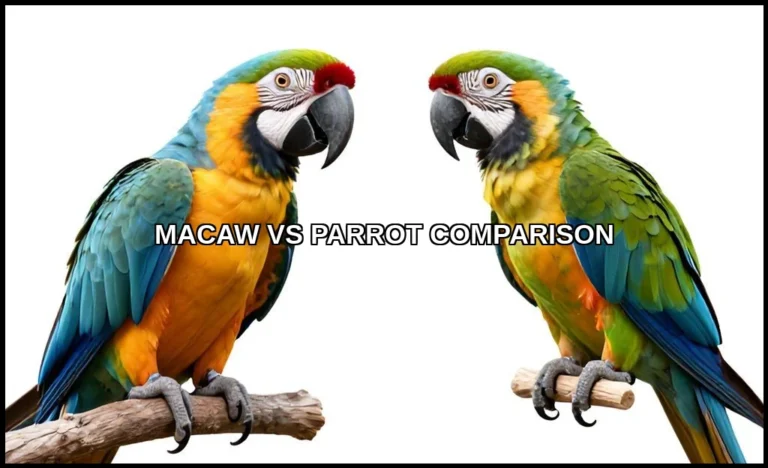 Macaw vs parrot comparison