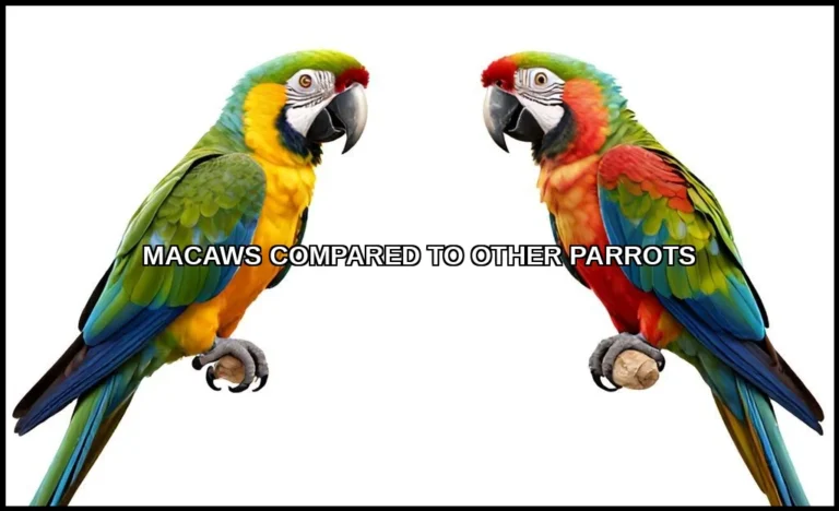 Macaws compared to other parrots