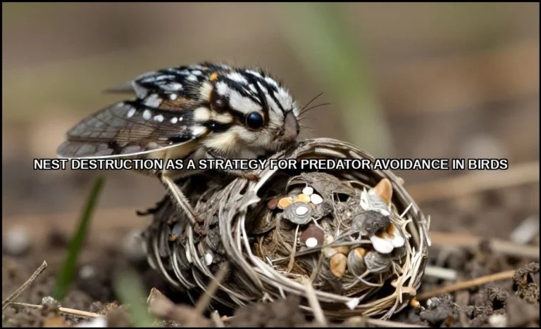 Nest destruction as a strategy for predator avoida