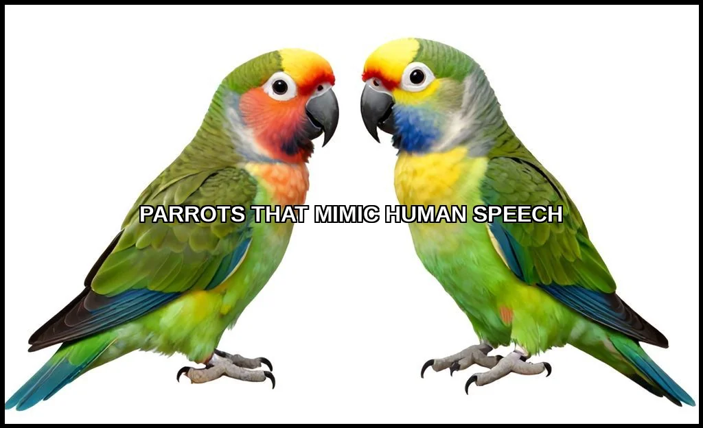 Parrots that mimic human speech