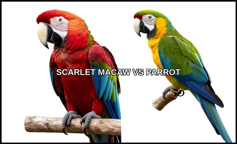 Scarlet macaw vs parrot