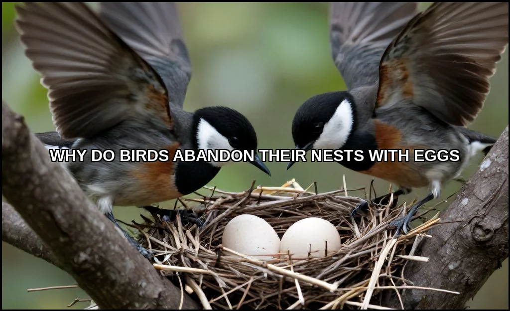 Birds abandon their nests with eggs