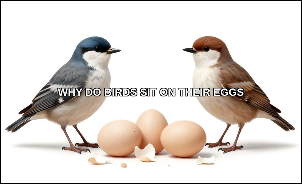 Birds sit on their eggs