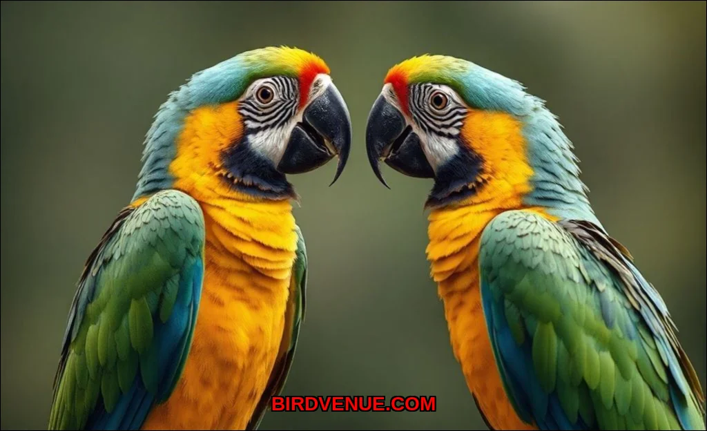 Clean vector illustration of can parrots talk to e