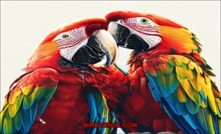 Clean vector illustration of parrots learn words