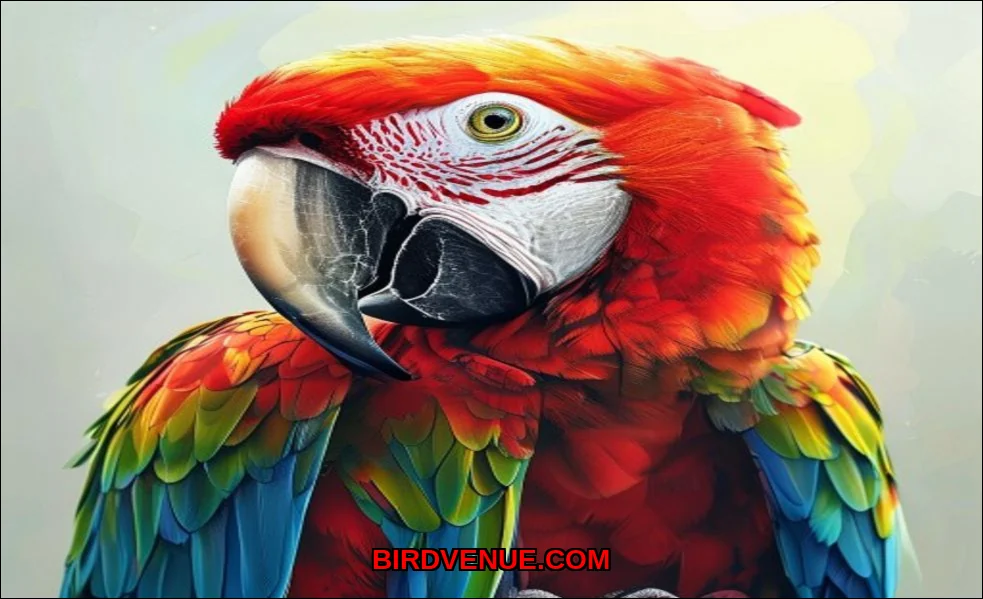 Clean vector illustration of how parrots learn to 