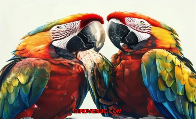 Clean vector illustration of parrots that can talk