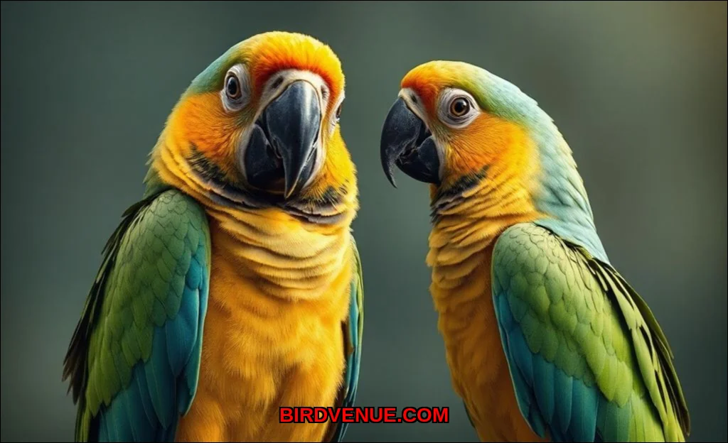 Clean vector illustration of what words do parrots