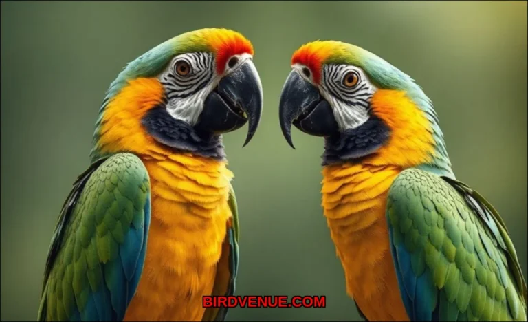 Clean vector illustration of parrots talk